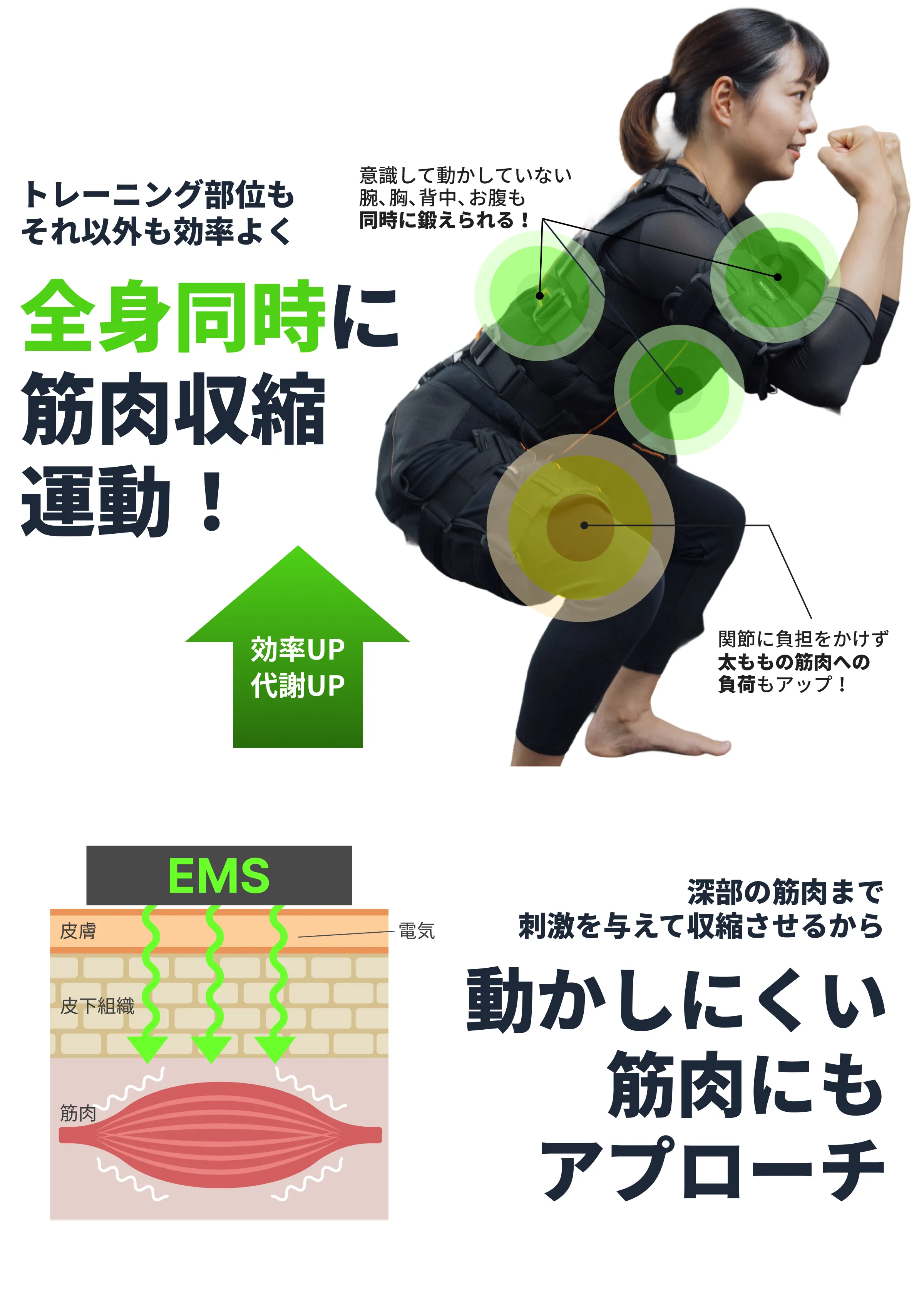 全身同時に筋肉収縮運動！