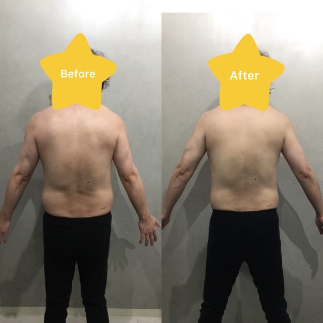 ダイエットビフォーアフター 男性 後ろ向き