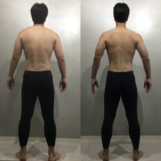 パーソナルトレーニング　ダイエット　ビフォーアフター　後ろ